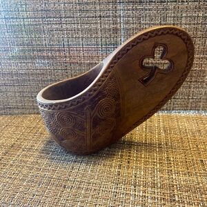 Carved wood cup